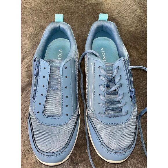 Vionic Women's Cassis Lace-Up Sneakers with Zipper Detail Blue Shadow size 8.5 - Picture 2 of 8
